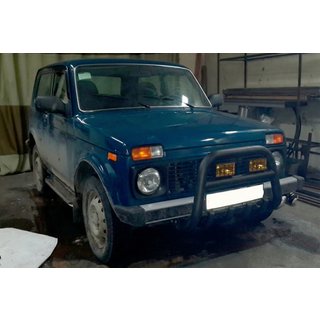 Кенгурятник QT006 Black (нерж.) Lada Niva та Urban 1977- рр. фото 4