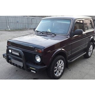 Кенгурятник QT006 Black (нерж.) Lada Niva та Urban 1977- рр. фото 2