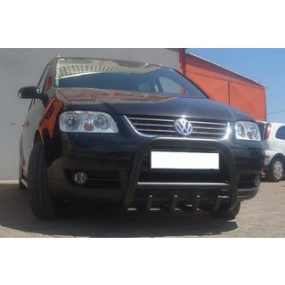 Кенгурятник QT006 Black (нерж) Volkswagen Touran 2003-2010 рр. фото 3