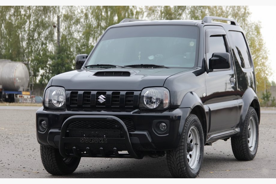 Suzuki Jimny 1998-2018 рр. Кенгурятник QT006 Black (нерж) Фото 3