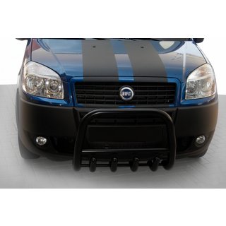 Передня дуга QT006 Black (нерж.) Fiat Doblo I 2005-2010 рр.