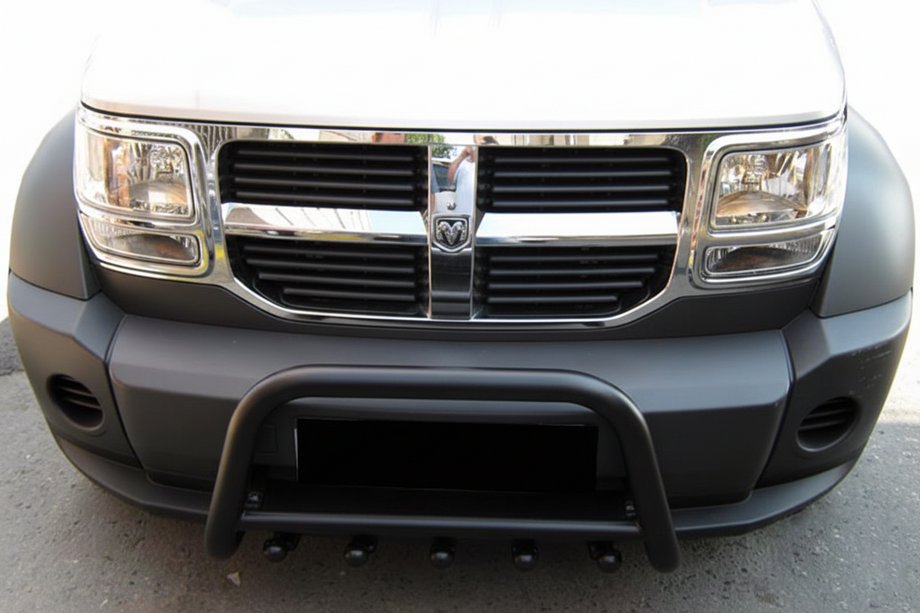 Dodge Nitro 2006-2011 рр. Передня дуга QT006 Black (нерж.) Image