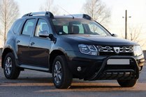 Dacia Duster 2008-2018 рр. Кенгурятник WT002 Black (нерж) фото 1