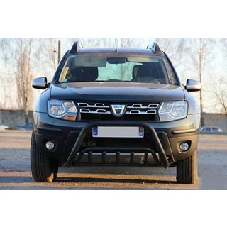 Кенгурятник WT002 Black (нерж) Dacia Duster 2008-2018 рр. фото 2