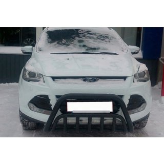 Кенгурятник WT002 Black (нерж.) Ford Kuga/Escape 2013-2019 рр. фото 3