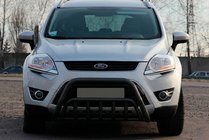 Ford Kuga 2008-2013 рр. Кенгурятник WT002 Black (нерж.) фото 2