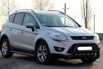 Ford Kuga 2008-2013 рр. Кенгурятник WT002 Black (нерж.) фото 3