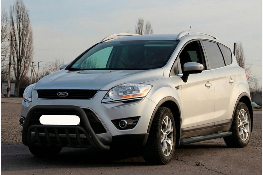 Ford Kuga 2008-2013 рр. Кенгурятник WT002 Black (нерж.) Image