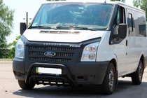 Ford Transit 2000-2014 рр. Кенгурятник WT002 Black (2006-2014, нерж.) фото 1