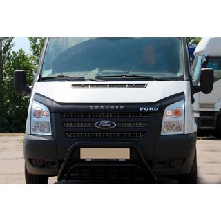 Кенгурятник WT002 Black (2006-2014, нерж.) Ford Transit 2000-2014 рр. фото 2