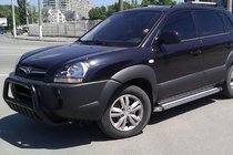 Hyundai Tucson JM 2004- рр. Кенгурятник WT002 Black (нерж.) фото 2