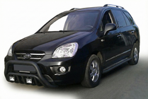 Kia Carens 1999-2012 рр. Кенгурятник WT002 Black (нерж) фото 1