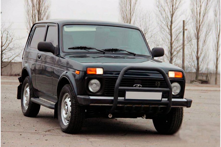 Lada Niva та Urban 1977- рр. Кенгурятник QT007 Black (нерж.) Фото 5