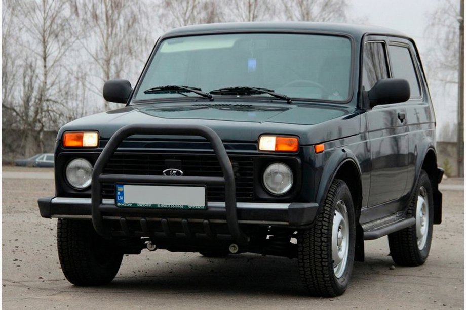 Lada Niva та Urban 1977- рр. Кенгурятник QT007 Black (нерж.) Фото 2
