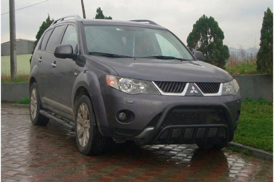 Mitsubishi Outlander 2006-2012 рр. Кенгурятник WT002 Black (нерж.) Image
