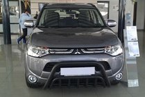 Mitsubishi Outlander 2012-2021 рр. Кенгурятник WT002 Black (нерж.) фото 1