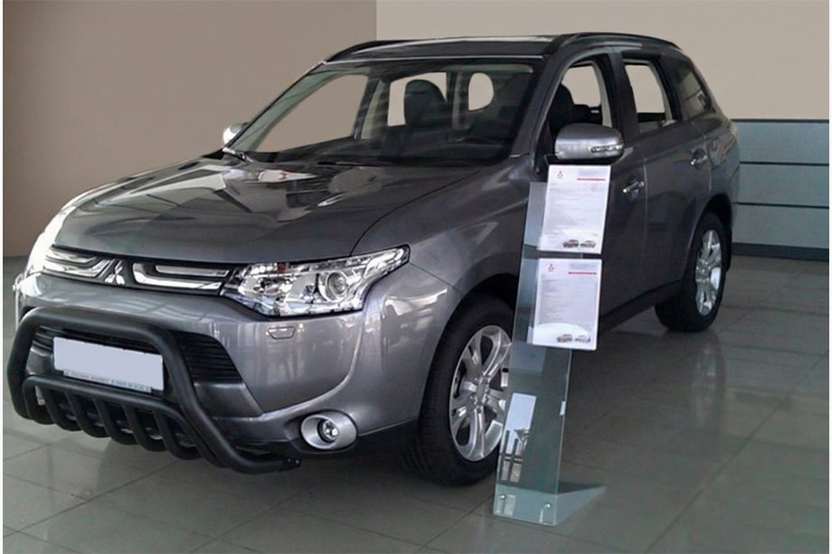 Mitsubishi Outlander 2012-2021 рр. Кенгурятник WT002 Black (нерж.) Фото 3