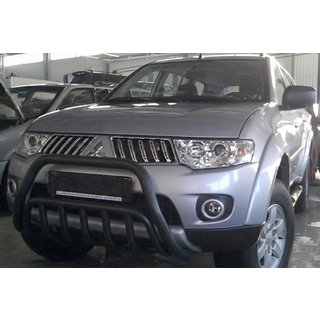 Передній захист WT002 Black (нерж.) Mitsubishi Pajero Sport 2008-2015 рр. фото 3