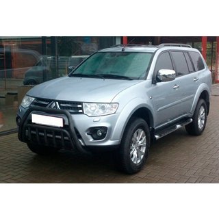 Передній захист WT002 Black (нерж.) Mitsubishi Pajero Sport 2008-2015 рр. фото 2