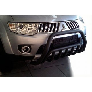 Передній захист WT002 Black (нерж.) Mitsubishi Pajero Sport 2008-2015 рр. фото 4