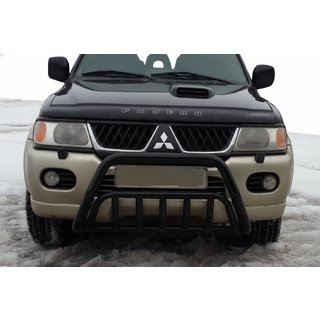 Кенгурятник WT002 Black (нерж) Mitsubishi Pajero Sport 1996-2007 рр.