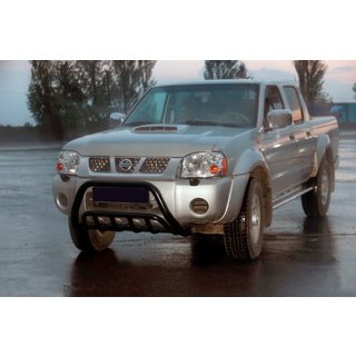 Кенгурятник WT002 Black (нерж) Nissan NP300 1999-2015 рр. фото 1