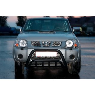 Кенгурятник WT002 Black (нерж) Nissan NP300 1999-2015 рр. фото 2