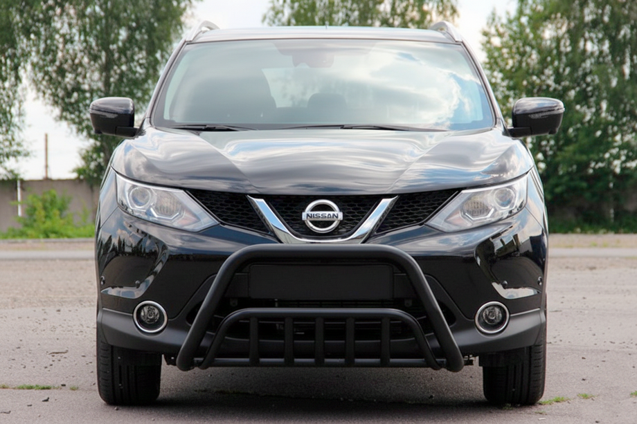Nissan Qashqai 2014-2021 рр. Кенгурятник WT002 Black (нерж) Image