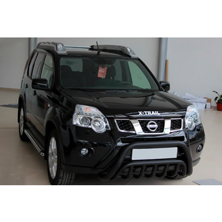Передній захист WT002 Black (нерж) Nissan X-trail T31 2007-2014 рр. фото 1