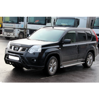 Передній захист WT002 Black (нерж) Nissan X-trail T31 2007-2014 рр. фото 3