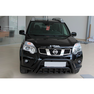 Передній захист WT002 Black (нерж) Nissan X-trail T31 2007-2014 рр. фото 4