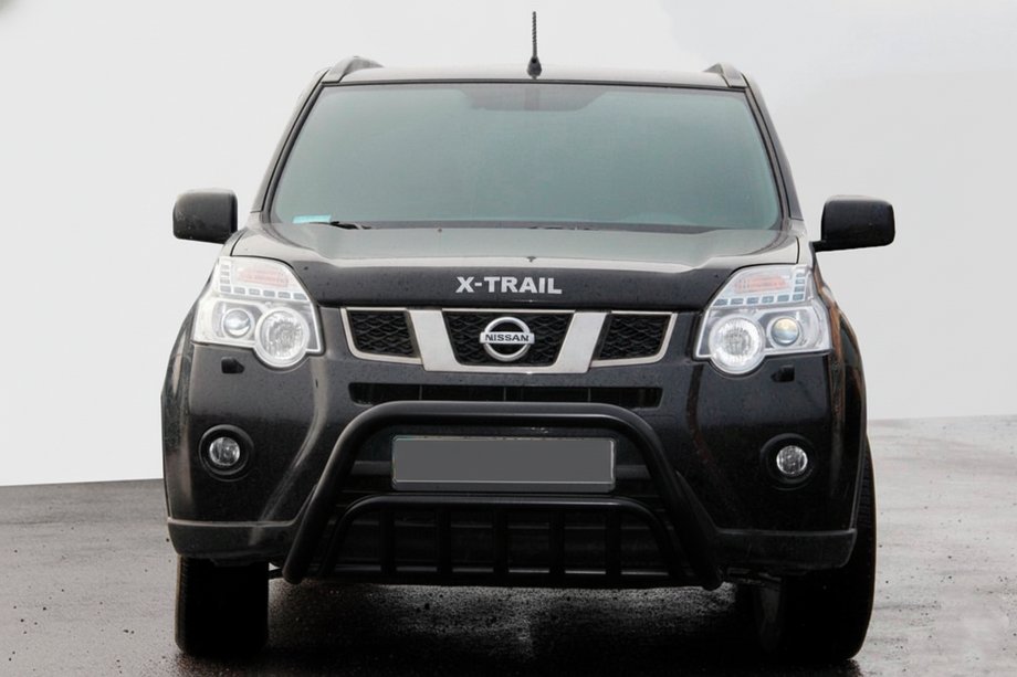 Nissan X-trail T31 2007-2014 рр. Передній захист WT002 Black (нерж) Фото 2