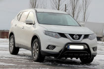 Nissan X-trail T32/Rogue 2014-2021 рр. Кенгурятник WT002 Black (нерж) фото 2