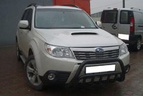 Subaru Forester 2008-2013 рр. Кенгурятник WT002 Black (нерж.) фото 3