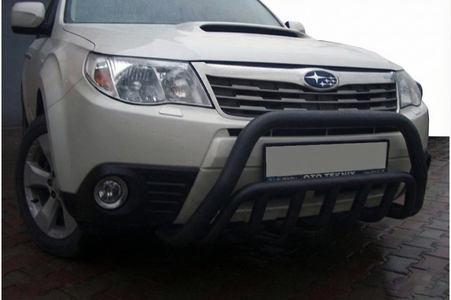 Subaru Forester 2008-2013 рр. Кенгурятник WT002 Black (нерж.) Image
