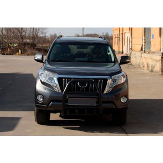 Кенгурятник QT007 Black (нерж) Toyota Land Cruiser Prado 150 2009-2023 рр. фото 3