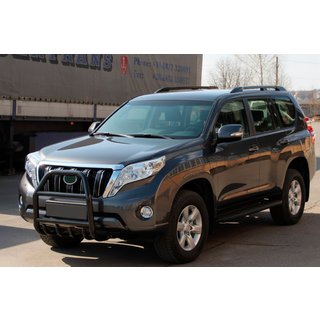 Кенгурятник QT007 Black (нерж) Toyota Land Cruiser Prado 150 2009-2023 рр. фото 2