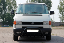 Volkswagen T4 Caravelle/Multivan 1990-2003 рр. Кенгурятник WT002 Black (нерж) фото 3