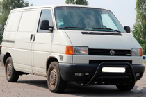 Volkswagen T4 Caravelle/Multivan 1990-2003 рр. Кенгурятник WT002 Black (нерж) фото 1