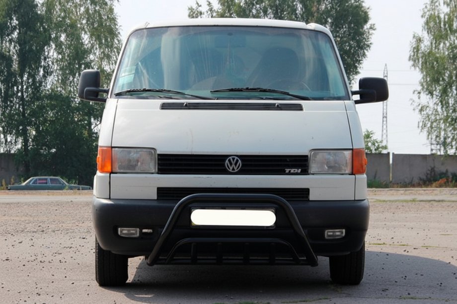 Volkswagen T4 Caravelle/Multivan 1990-2003 рр. Кенгурятник WT002 Black (нерж) Фото 3