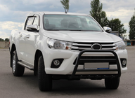 Toyota Hilux 2015- рр. Передній захист WT010 Black (нерж) фото 1