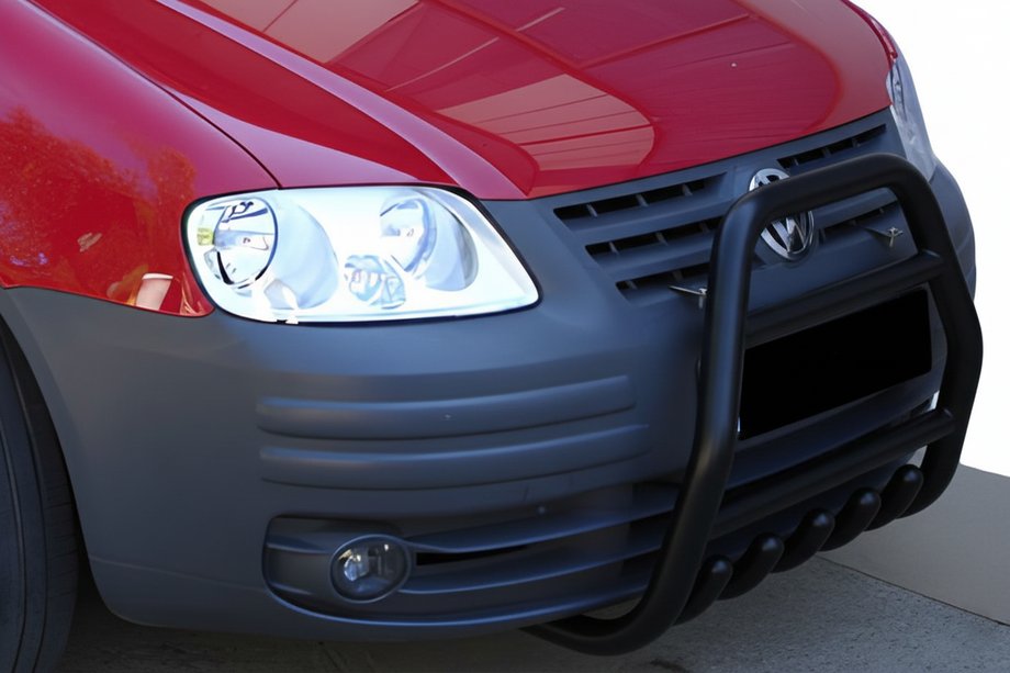 Volkswagen Caddy 2004-2010 рр. Кенгурятник QT007 Black (нерж) Фото 1