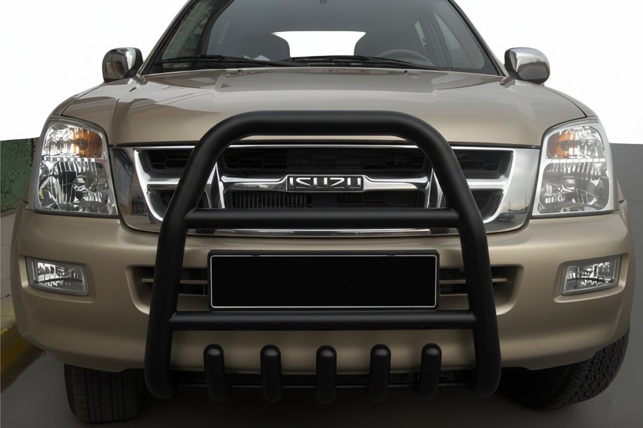 Isuzu D-Max 2011-2019 рр. Передній захист QT007 Black (нерж.) Фото 1