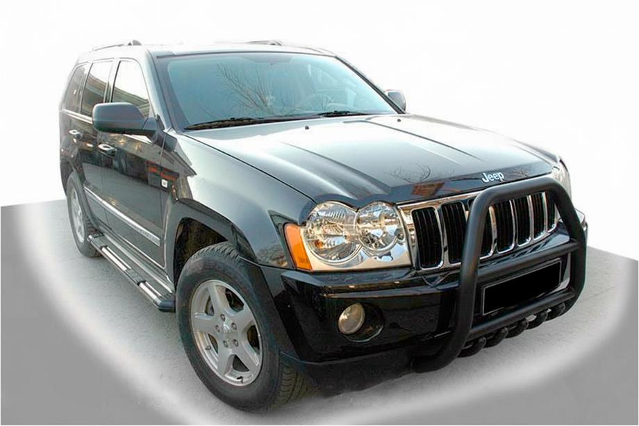Jeep Grand Cherokee WK 2004-2010 рр. Кенгурятник QT007 Black Фото 1