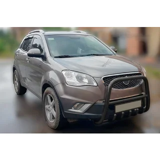 Кенгурятник F1-40 Black (нерж.) SsangYong Korando 2010-2019 рр. фото 1
