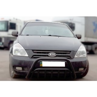 Передня дуга WT002 Black (2006-2013, нерж.) Kia Carnival 2002-2013 рр. фото 1