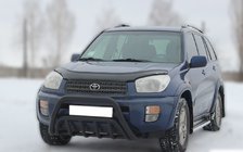 Toyota Rav 4 2001-2005 рр. Передня дуга WT002 Black (нерж.) фото 2