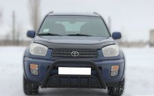 Toyota Rav 4 2001-2005 рр. Передня дуга WT002 Black (нерж.) фото 1