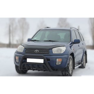Передня дуга WT002 Black (нерж.) Toyota Rav 4 2001-2005 рр. фото 2