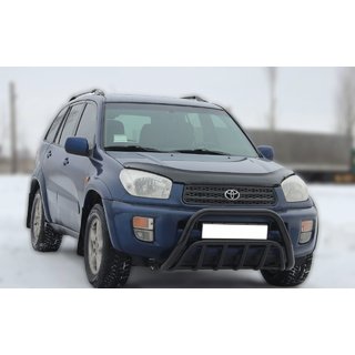 Передня дуга WT002 Black (нерж.) Toyota Rav 4 2001-2005 рр. фото 3